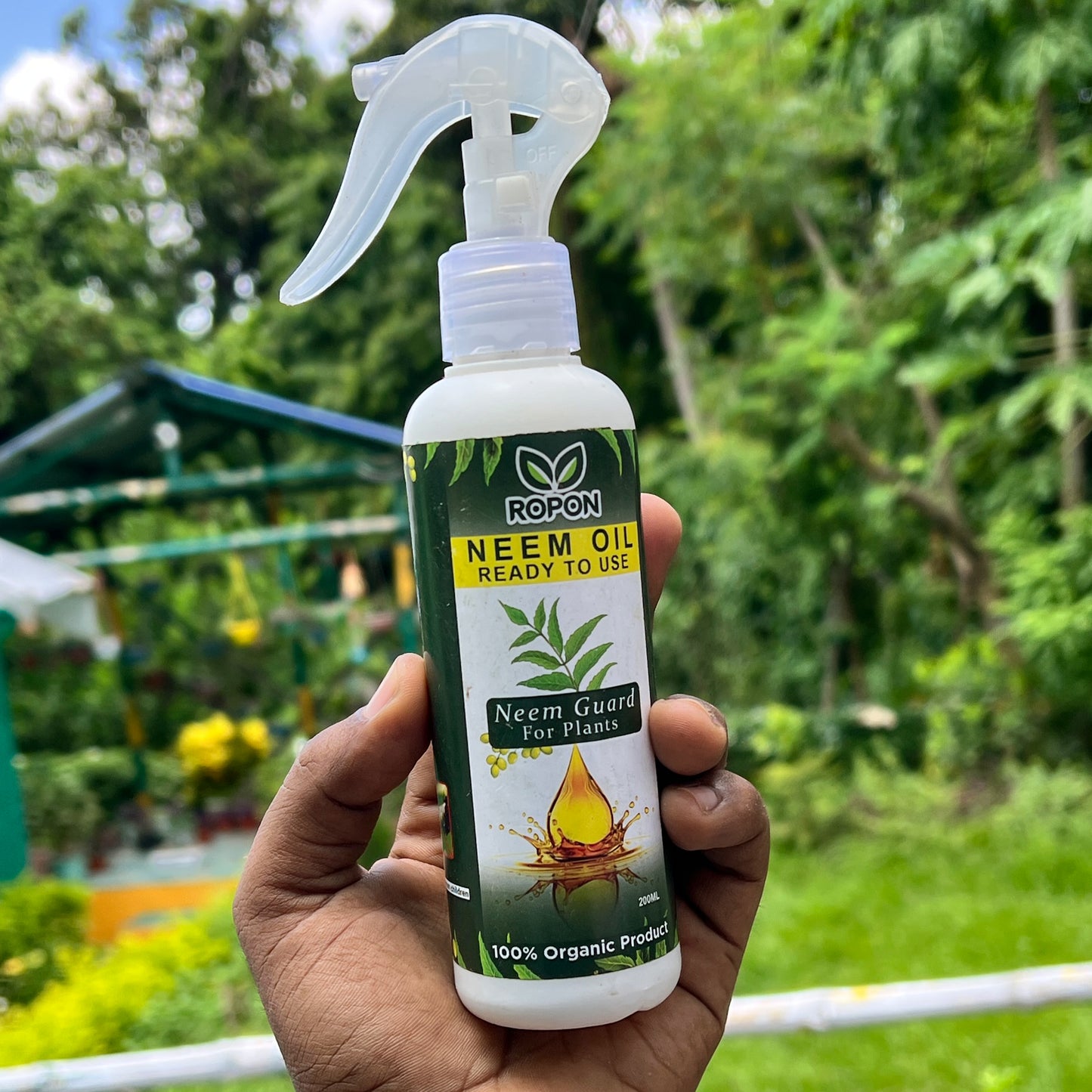 ROPON Neem Oil Spray – 100% Organic Pest Control for Plants (Ready to Use – 200ml)