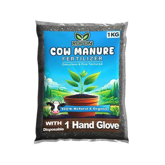 Cow Dung Manure Fertilizers for Plants & Home Gardening - 1 kg