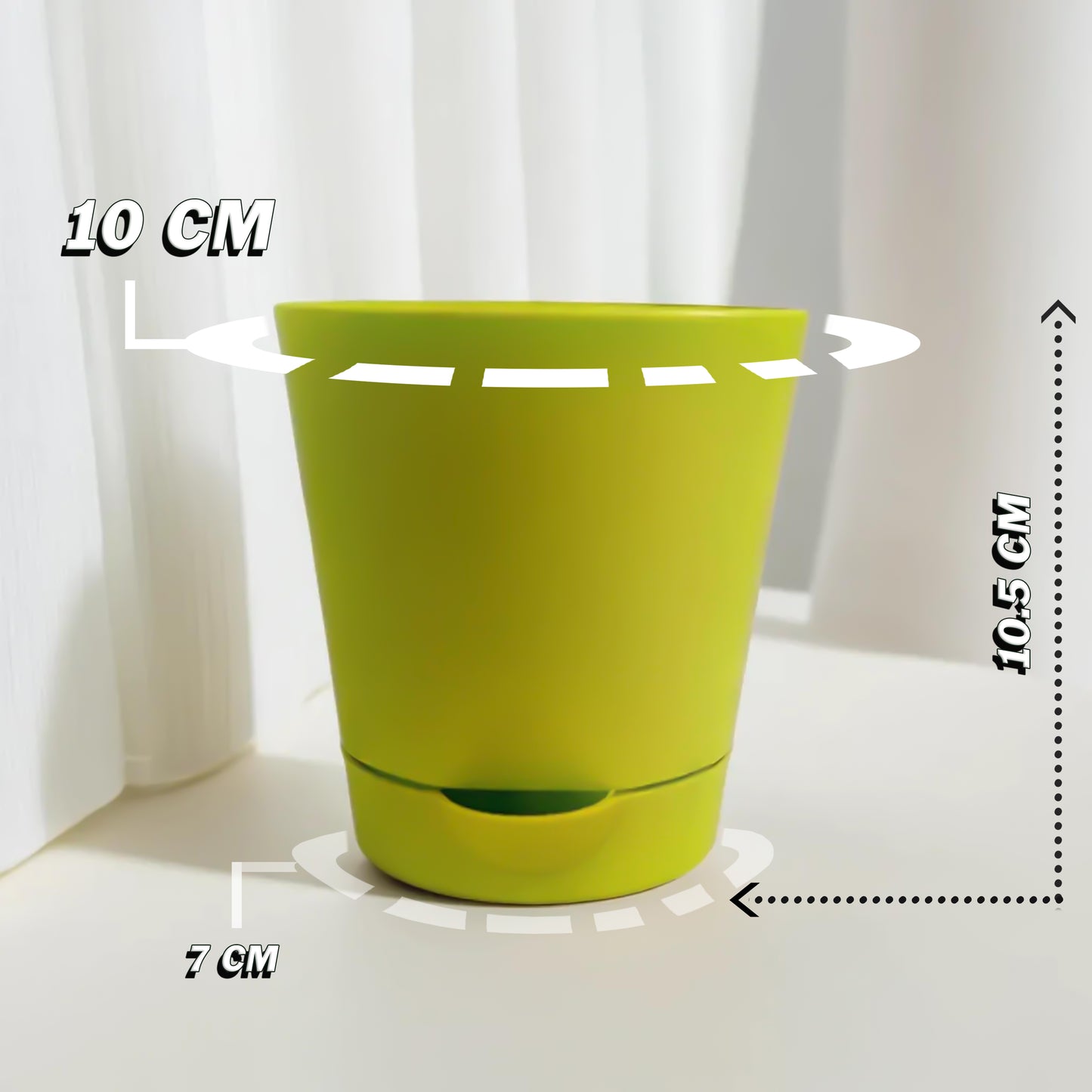 Combo of Green Krish Self Watering Pots for Indoor Plants - 4 Inch