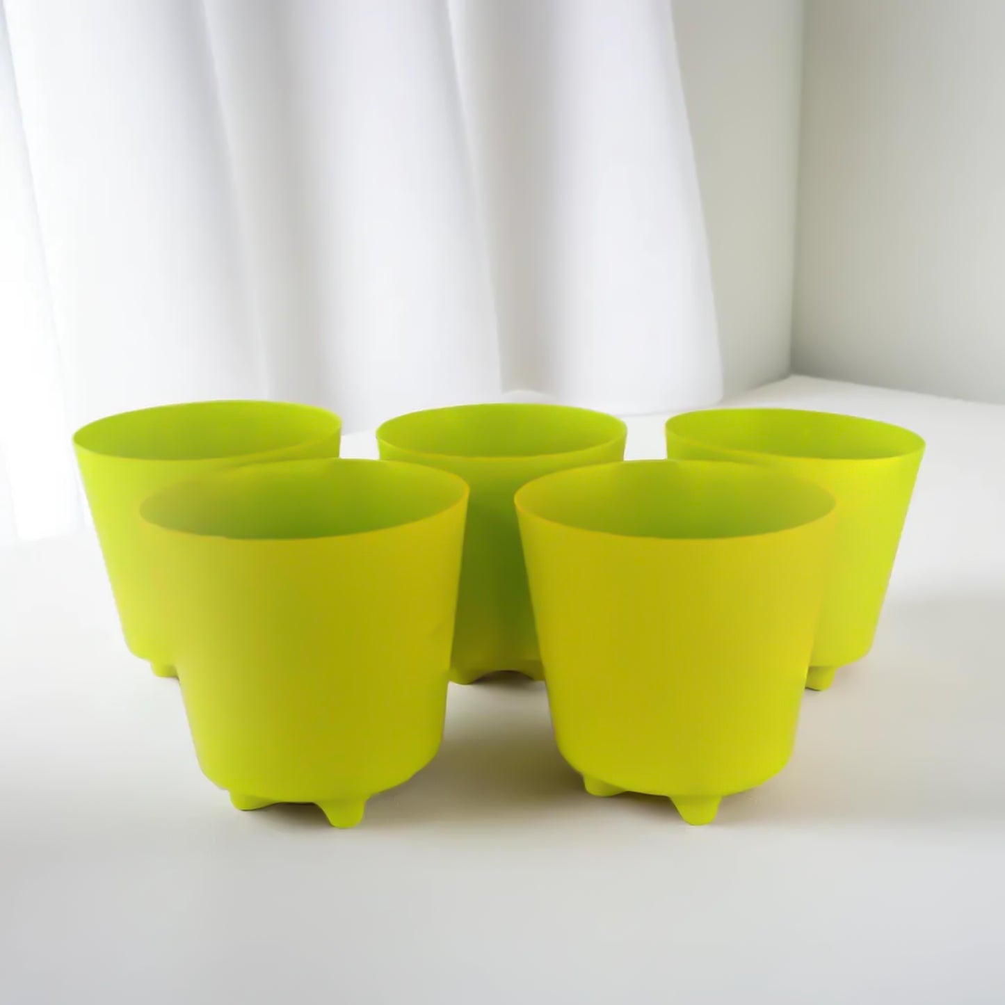 Combo of Green Krish Self Watering Pots for Indoor Plants - 4 Inch